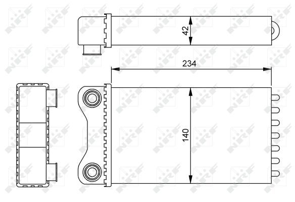Wärmetauscher, Innenraumheizung - 0046710098-03 | Audi, Seat, 8E1820031