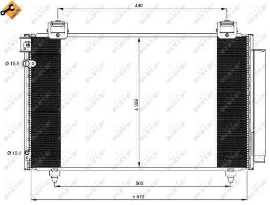 Klimakondensator 0044810678-03 | Toyota, 8845005100, 8845005101