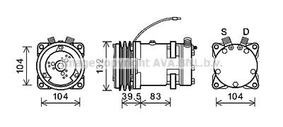 Original Klimakompressor - 0044711314-01 | Case IH, Massey Ferguson, A177068