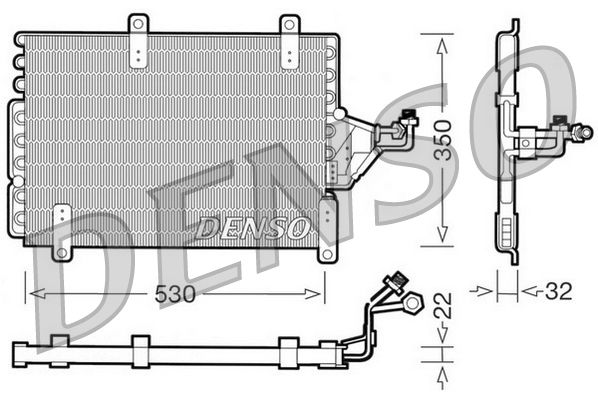 Klimakondensator Ford, 46531411, 82478870, 60810250, 60811595 | 0044810310-03