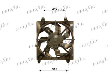 Lüfter, Motorkühlung - 0050810487-03 | Hyundai, 253802B000