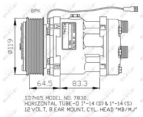 Klimakompressor Sanden-Behr - 0284210022-03 – Ansicht 4