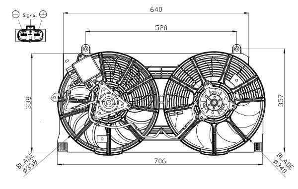 Lüfter, Motorkühlung - 0050810813-03 | Nissan, 214833NA0A, 21486JK60A, 926953NA0A, 21486JK60B