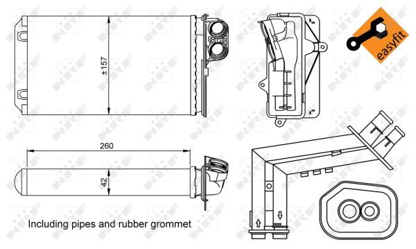 Wärmetauscher, Innenraumheizung - 0046710020-03