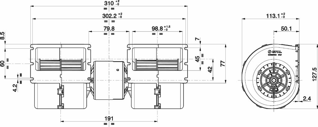 Original Innenraumgebläse Fendt 916, 008A4602, 9968418 – Ansicht 2