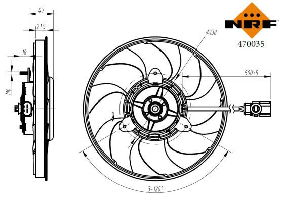 Lüfter, Motorkühlung - 0050810565-03 | Porsche, 99762412802