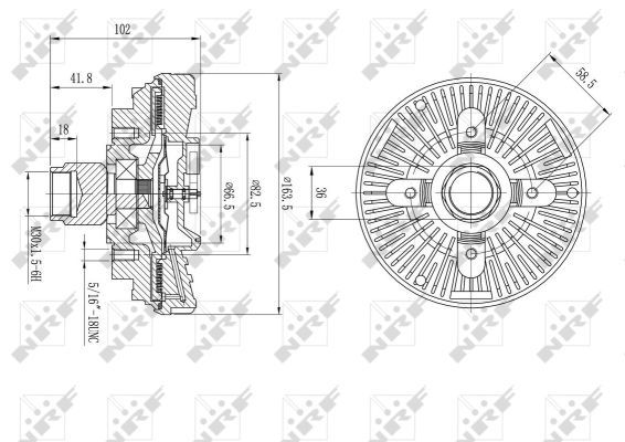 Lüfterkupplung, 0050910248-03 | Dodge 52027847, 52028214, F81Z8A616AA Lüfterkupplung, 0050910248-03 | Dodge 52027847, 52028214, F81Z8A616AA