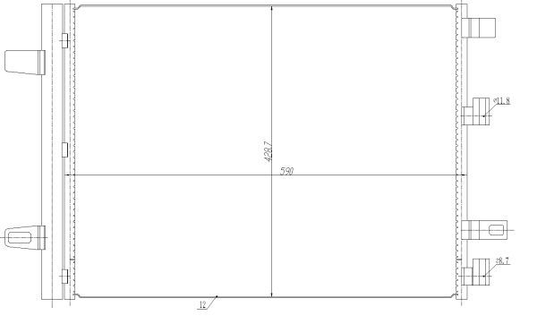 Klimakondensator 0044810255-03 | Mercedes-Benz, 2475000054, 2475003900, A2475000054, A2475003900