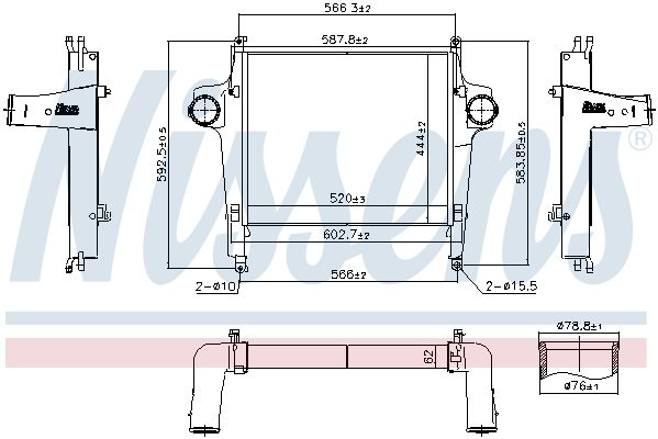 Ladeluftkühler, 0046810613-03 | DAF, 1708449