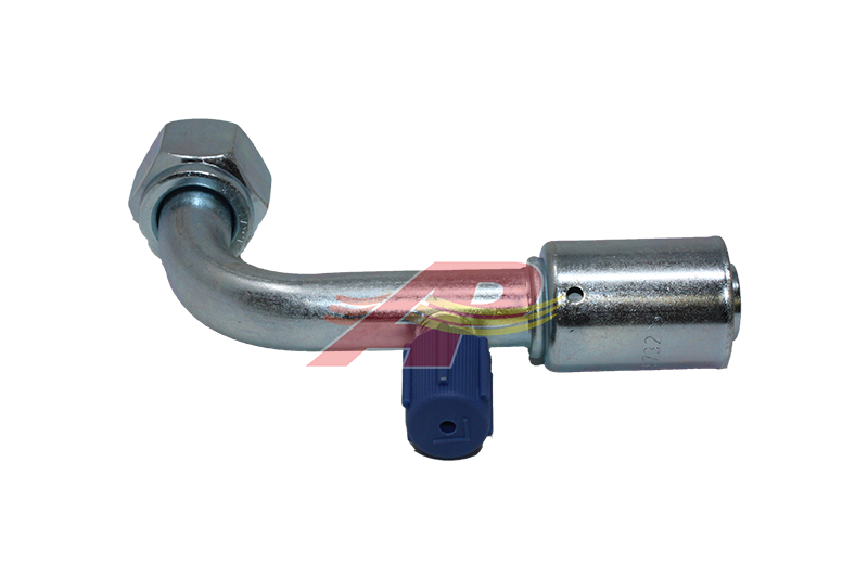 Pressfitting 7/8" O-Ring weiblich, 90°, Stahl, Reduzierter Außendurchmesser – Kfz-Klimaanlage