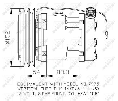 Aftermarket Klimakompressor, 0044710151-03 Aftermarket Klimakompressor, 0044710151-03