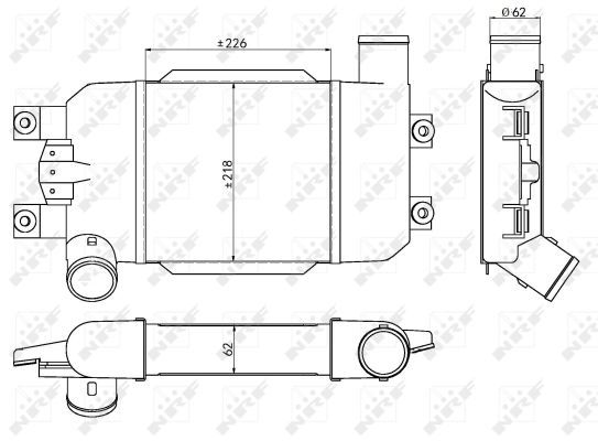 Ladeluftkühler, 0046810201-03 | Nissan, 14461VS40A, 14461VS41A