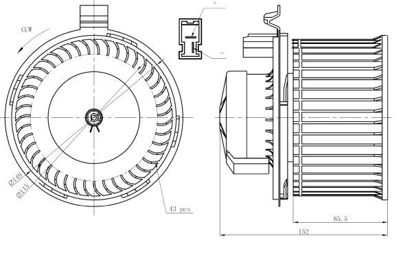 Innenraumgebläse, 0266910285-03 | Nissan, 27226EE91A, 27226EE91B, 27226EE91C