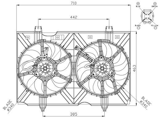 Lüfter, Motorkühlung - 0050810815-03 | Nissan, 214813LM0A, 21486JG30A, 21486JK60A, 214871HS3D