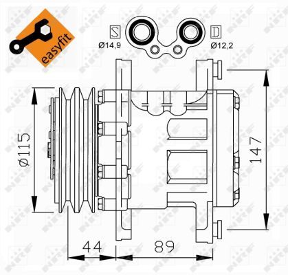 Aftermarket Klimakompressor, 0044710017-03