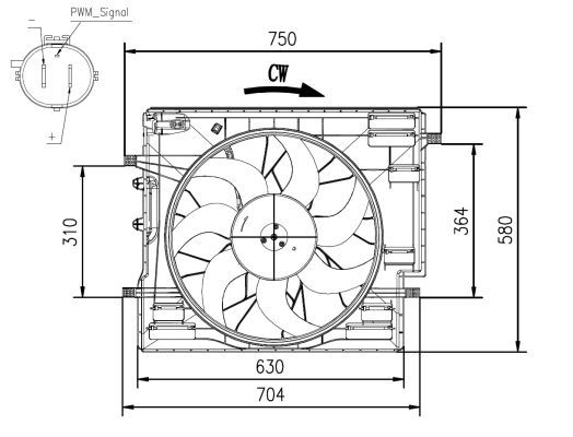 Lüfter, Motorkühlung - 0050810831-03 | Volvo, 31338305