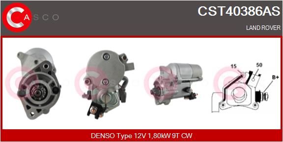 Aftermarket Starter - 0000214597-03 | BMW, Land Rover, 1241750448004, NAD000030