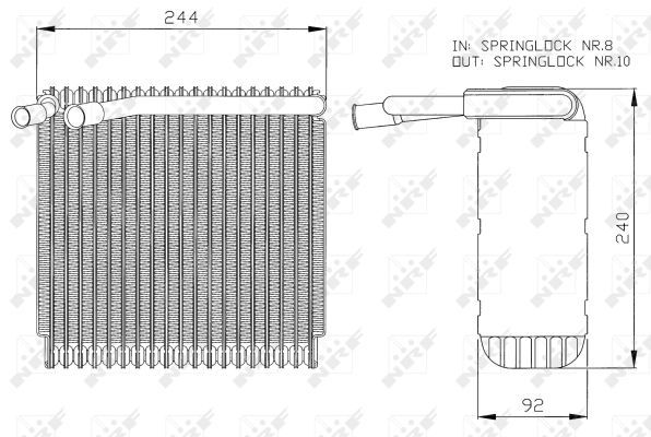 Verdampfer Klimaanlage, 0047110003-03