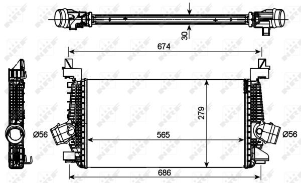 Ladeluftkühler, 0046810105-03 | Opel, 1302144, 13267646