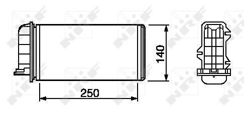 Wärmetauscher, Innenraumheizung - 0046710021-03