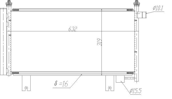 Klimakondensator 0044810263-03 | Fiat, Suzuki, 71750369, 9531055L00