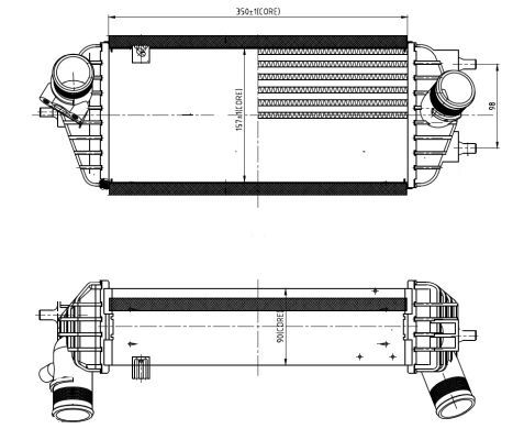 Ladeluftkühler, 0046810405-03 | Kia, 282712A820
