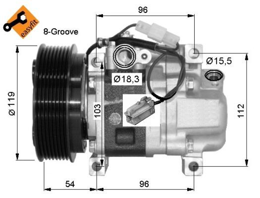 Original Klimakompressor, 0044711068-01 | GAM661K00, GDB161450, H12A0CA4JE, H12A1AQ4HE