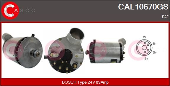 Original Generator DAF, Mercedes-Benz, 51261017143, A0071542002, 1521595, 655512 | 0000414878-01