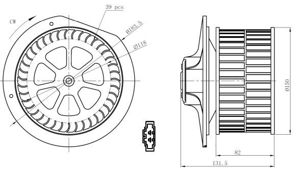 Innenraumgebläse, 0266910281-03 | Ford, Seat, 95NW19846AB, 1011633, 1109783, 95NW18456CC