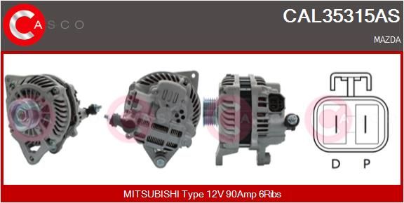 Aftermarket Generator - 0000415298-03 | Mitsubishi, Citroen, Peugeot, A3TG169, 1145554090400