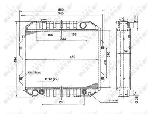 Kühler, Motorkühlung - 0047013420-03 | Nissan Forklift, 214501G000, 214501G001, 214601G001