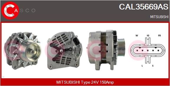 Aftermarket Generator - 0000415332-03 | Mitsubishi, A009TU6399, A9TU6399, A009TU6399AM, A9TU6399AM
