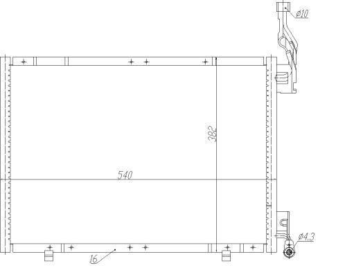 Klimakondensator 0044810274-03 | Ford, 1756413, 1807860, AV1119710EA, AV1119710EB
