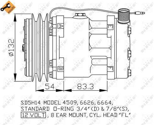 Aftermarket Klimakompressor, 0044710003-03