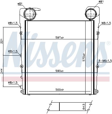 Ladeluftkühler, 0046810652-03 | Renault Trucks, Volvo, 21675284, 85019645, 85013645, 7485013523