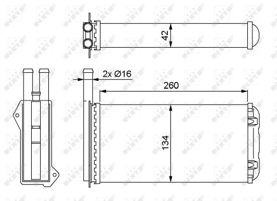 Wärmetauscher, Innenraumheizung - 0046710011-03