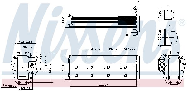 Ladeluftkühler, 0046810629-03 | BMW, 11618603914, 8603914