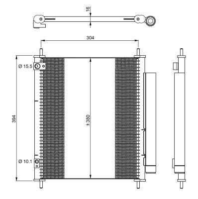 Klimakondensator 0044810117-03 | Citroën, Mitsubishi, 6455HX, 7812A019