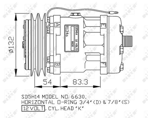 Klimakompressor Sanden-Behr, SD5H146630, SD5H146676 – Ansicht 4