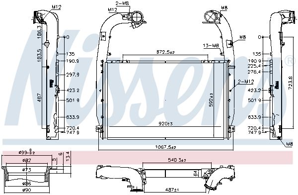 Ladeluftkühler, 0046810718-03 | Scania, 1795901, 2341188