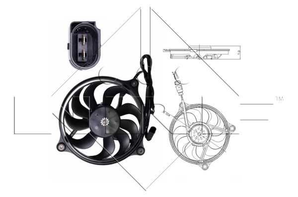 Lüfter, Motorkühlung - 0050810726-03 | VW, 3B0959453B