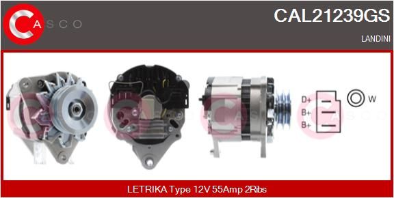 Original Generator Landini, 3552682M91, 3552682M92 | 0000415178-01