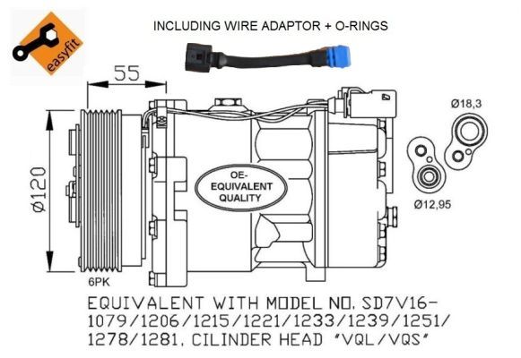 Aftermarket Klimakompressor, 0044710051-03