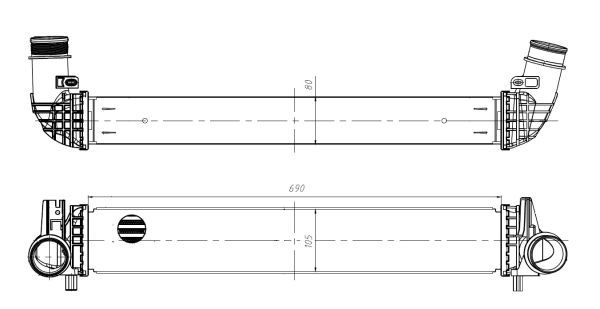 Ladeluftkühler, 0046810387-03 | Audi, VW, 2Q0145805A, 2Q0145805B