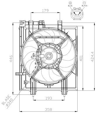 Lüfter, Motorkühlung - 0050810810-03 | Subaru, 45121FJ000, 45122SJ000, 45131FL000