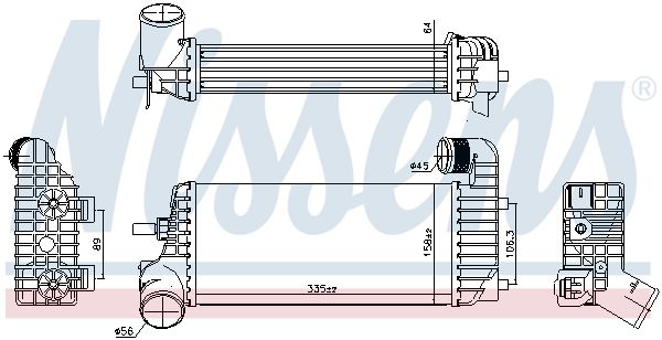 Ladeluftkühler, 0046810685-03 | Land Rover, 1766819, BV619L440CC, 1740034, BV619L440CF